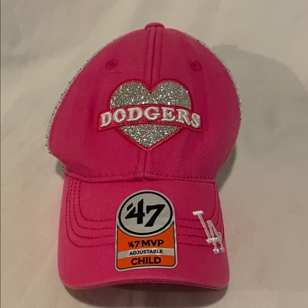 47 Brand Pink Dodgers Kids Adjustable Cap